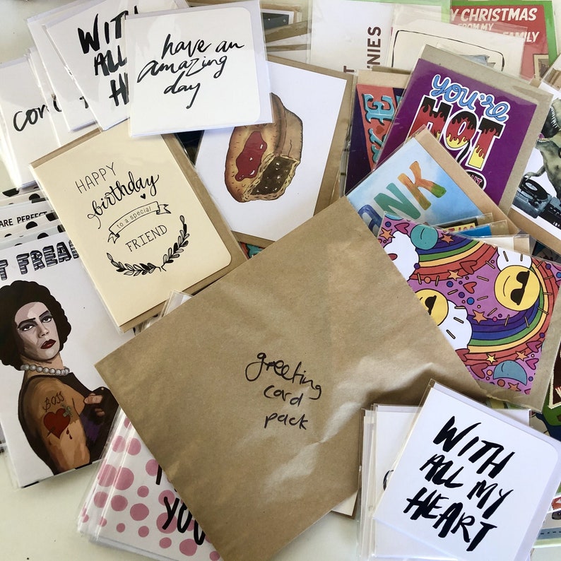 Random Assorted Greeting Card Bulk Value Pack Stay Home / Etsy