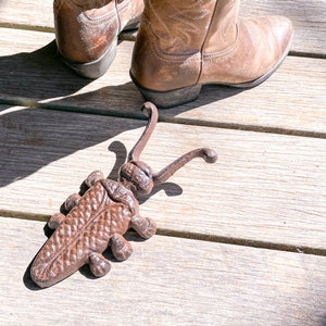 Scarab Boot jack, boot puller, gumboot pull cast iron, shoe helper