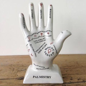 Phrenology head, palmistry hand statue, human bust, human mind statue, hand statue sold individually Palmistry hand