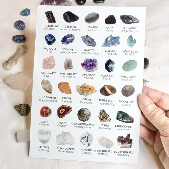 Healing Crystals III print by Grace Popp
