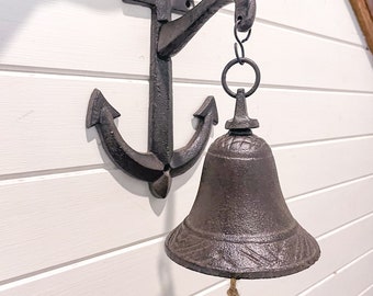 Anchor boat house bell - Cast iron vintage door bell wall hanging - anchor