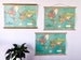 Vintage world map chart poster print hanging chart / pull down style wall map 20x28' / 52x72cm 