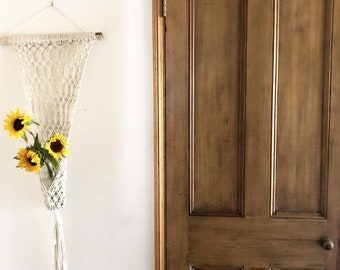 Hand made macrame plant wall hanging