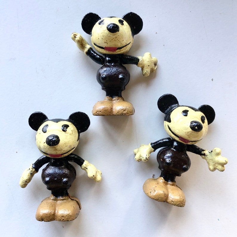 Vintage disney mickey mouse cast iron statue Etsy