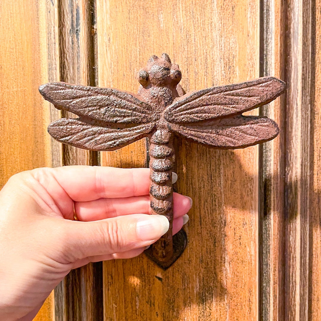 Cast Iron Dragonfly Door Knocker Wall Hanging / Dragon Fly Hook Etsy