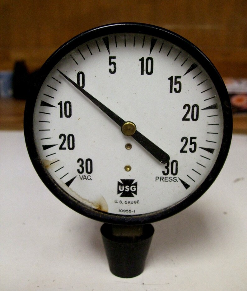 Vintage USG United States Air Vacuum Pressure Gauge 109551 Etsy