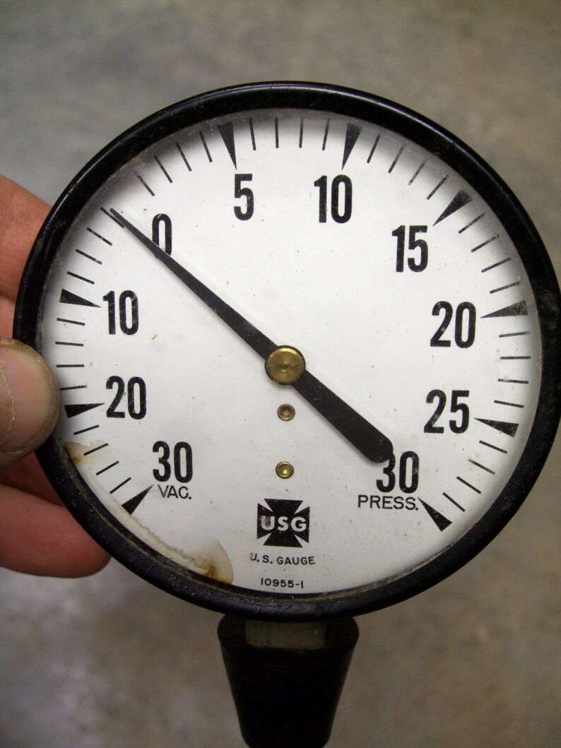 Vintage USG United States Air Vacuum Pressure Gauge 109551 Etsy
