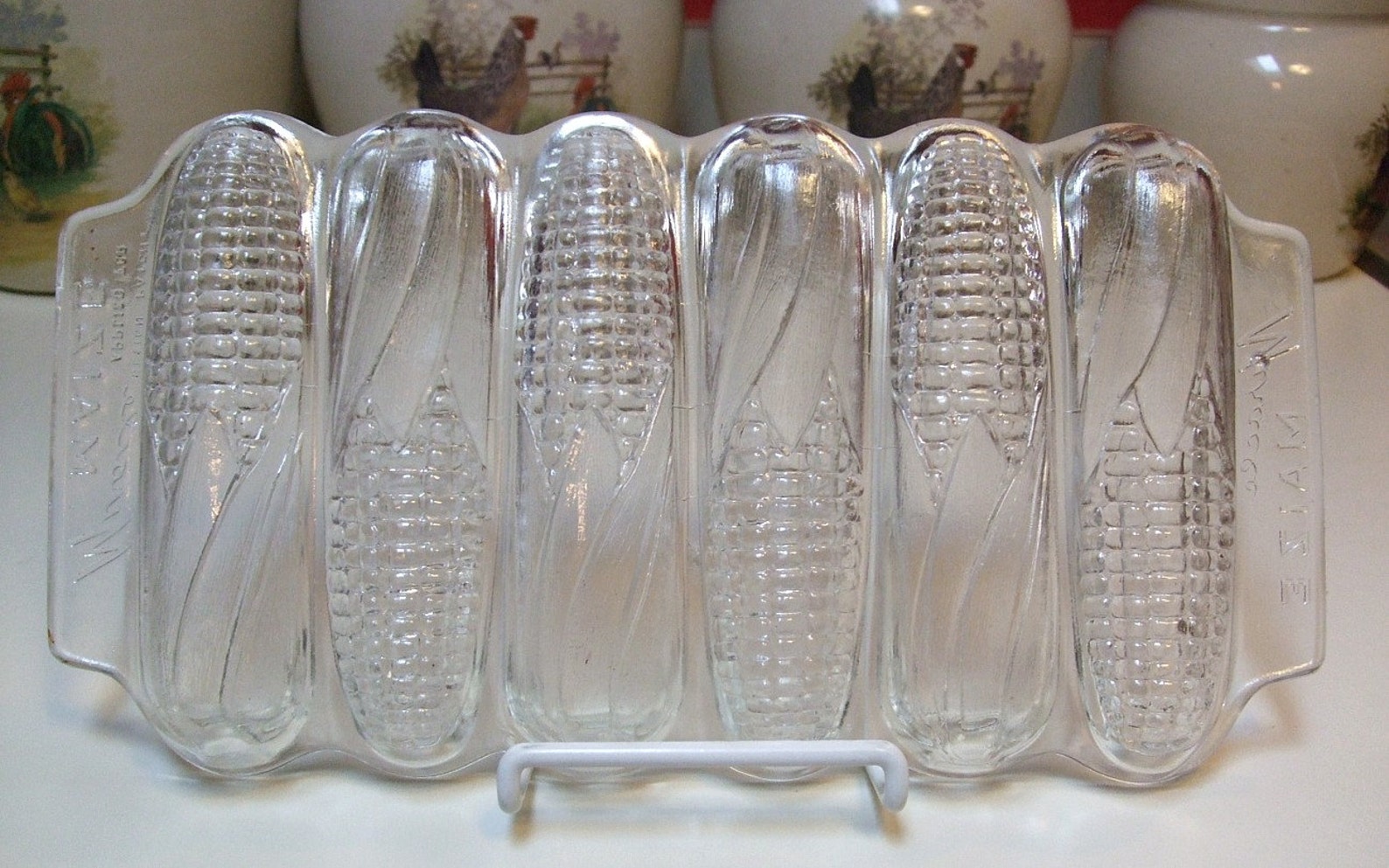 Vintage Miracle Maize Corn Cornbread Glass Baking Dish or Pan Etsy