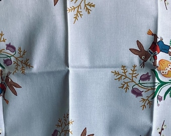 Vintage Cotton  Painted  Small Tablecloth  for Casual Dining