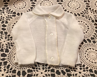 Baby Cardigan with Buttons Down the Front and Cute Collar