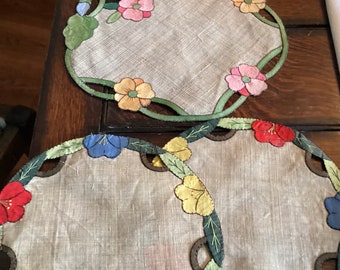 Home Accent Table Dollies Hand Appliqued