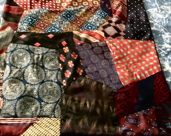 Crazy Patchwork Quilt Victorian Look Pillow