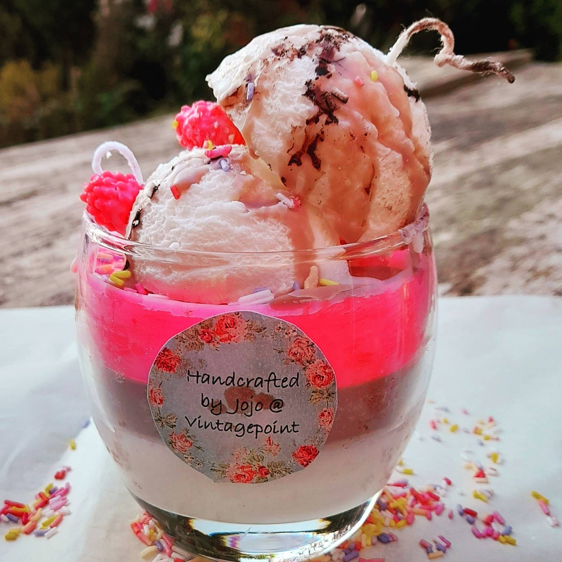 Handcrafted Scented Dessert Candle Etsy