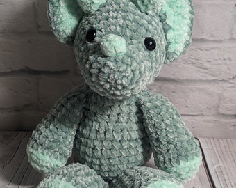 Plush Triceratops Amigurumi