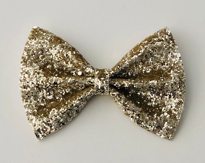 Champagne Gold Glitter Bow Tie Champagne Bow Tie Pale Gold - Etsy