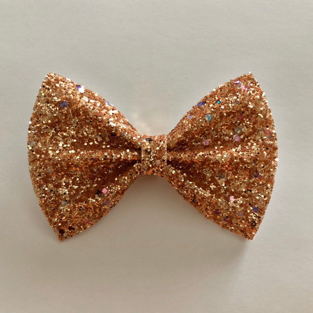 Gold Pink and Black Glitter Bow Tie Gold and Pink Glitter - Etsy