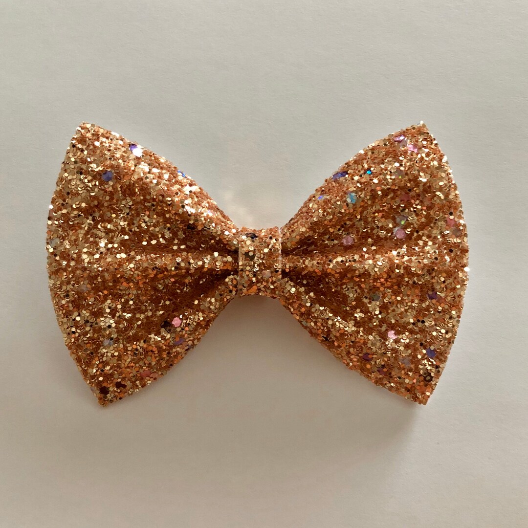 sparkly gold bow tie
