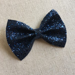 sparkly blue bow tie