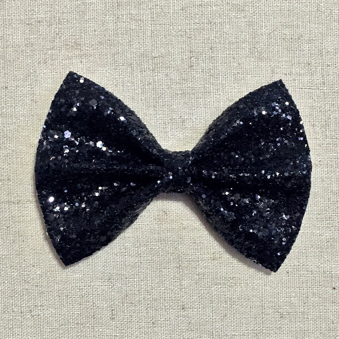 sparkly black bow tie