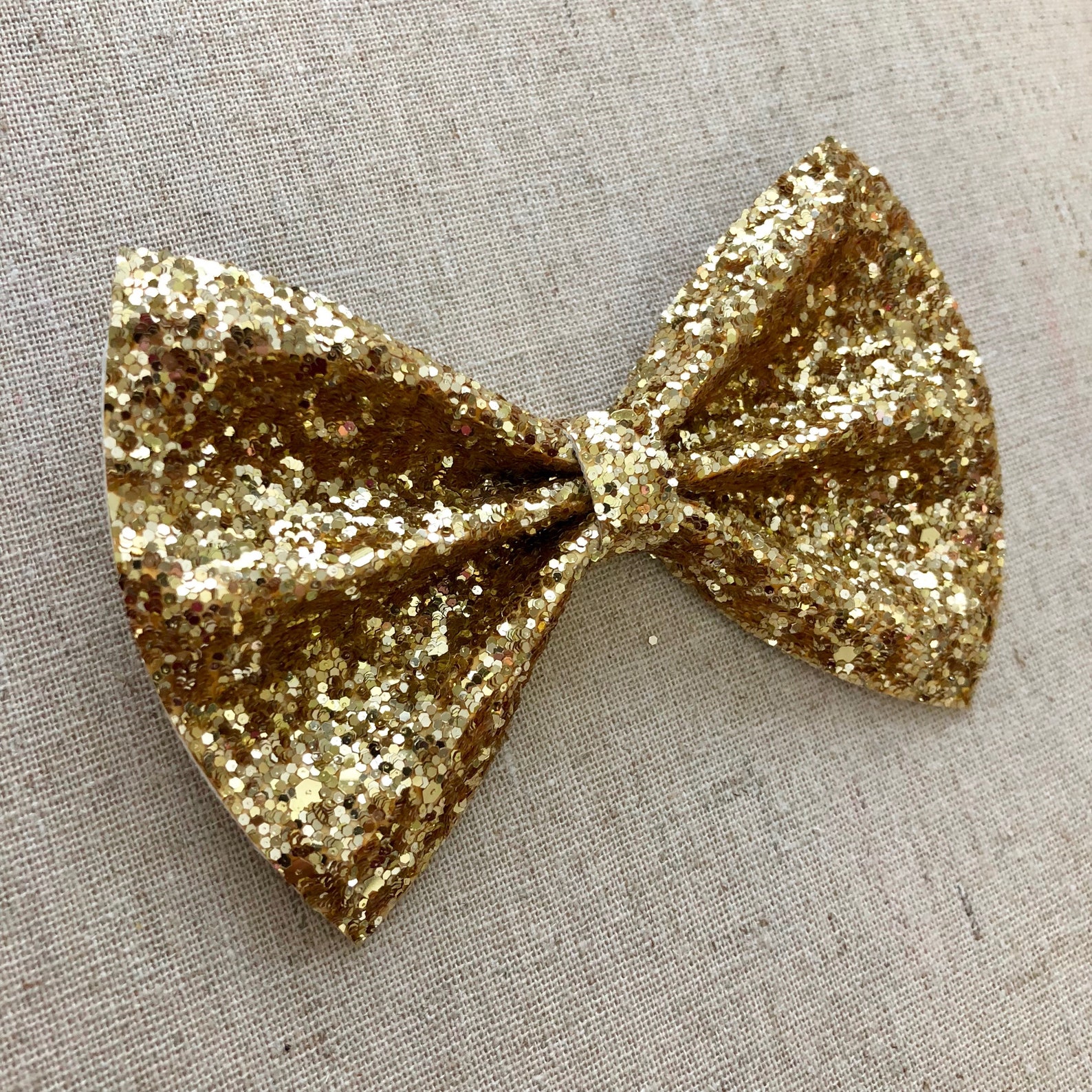 Premium Yellow Gold Glitter Bow Tie and Hair Bow Gold Glitter - Etsy