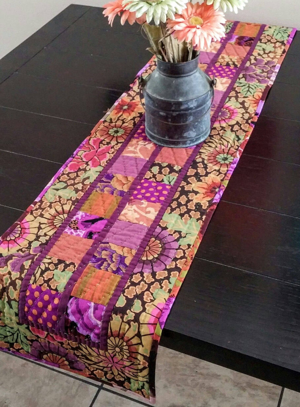 BOHEMIAN TABLE RUNNER Clearance Kaffe Fassett fabric Hand Etsy