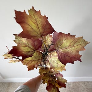 Fall Leaf Stems, Realistic Vermont Maple Faux Leaves, Wreath Making Supplies, DIY Vases and Centerpieces