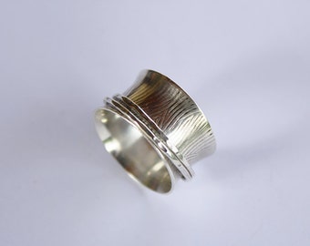 Spinner ring silver unisex  band