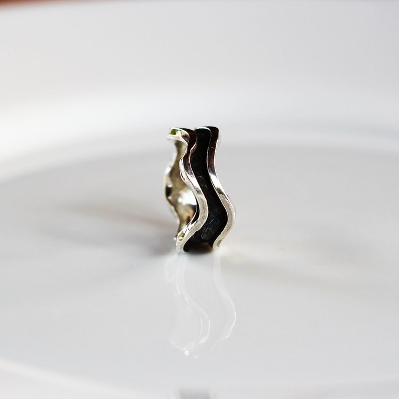 Oxidized Silver minimal Ring,unisex jewelry image 5