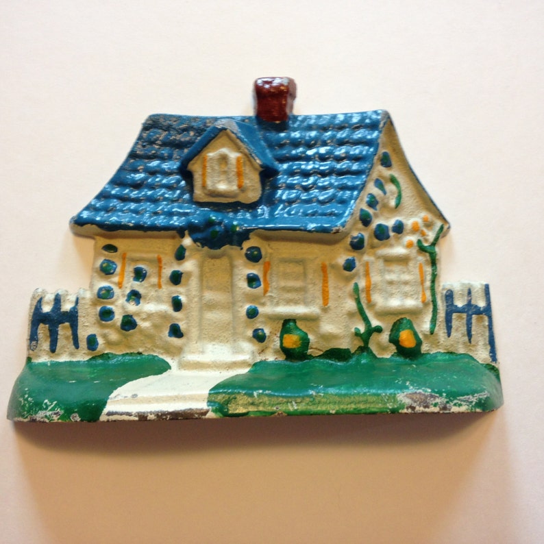 Vintage Cast Iron Country Cottage Door Stop Etsy