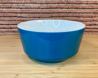 Sucrier « Engadine » Johnson Bros / Vintage des années 1970 / Vaisselle de table et de cuisine rétro / Blanc bleu sarcelle / Floral folklorique / Cadeau / Cache-pot