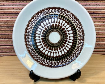 Vintage 1970s Biltons Side Tea Plates With Brown Geometric Pattern / Retro Tableware and Kitchen Crockery / 70s Home Decor Accessory