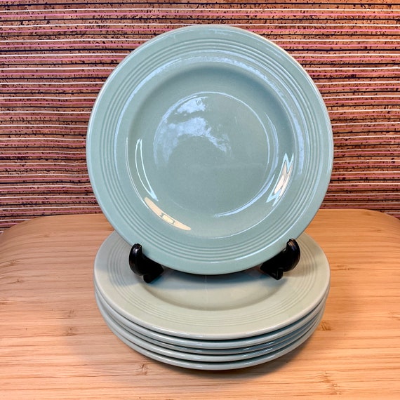 Bundle of 6 Woods Ware Beryl Green 1940s/50s 15cm Side Tea Plates / Vintage Crockery / Wartime Ceramics / Kitchen / Tableware / Utility Ware