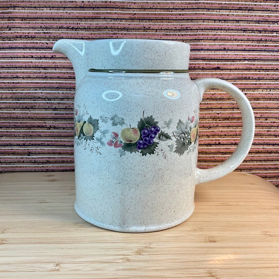 Vintage 1970s Royal Doulton ‘Harvest Garland’ Large Jug / Retro Tableware / Kitchen Crockery / Replacement Piece / Fruit and Leaves Design