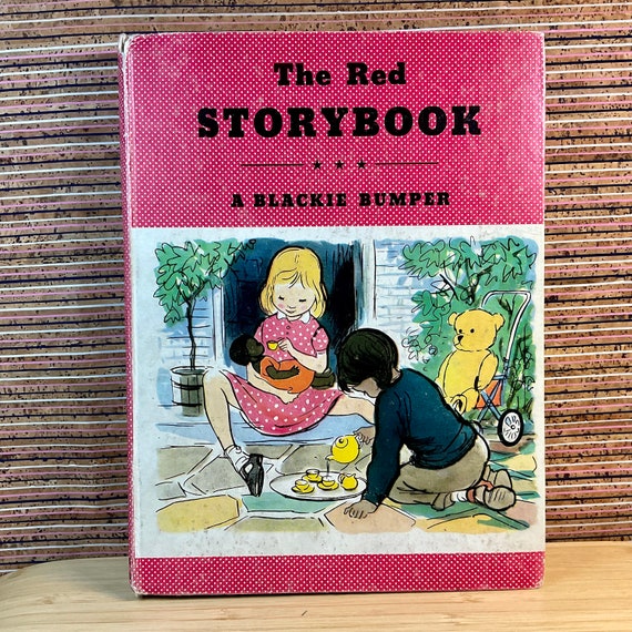 Vintage 1958 ‘The Red Storybook - A Blackie Bumper’ / Illustrated Large Hardback / Classic Stories / Nostalgic Children’s Book / Home Decor