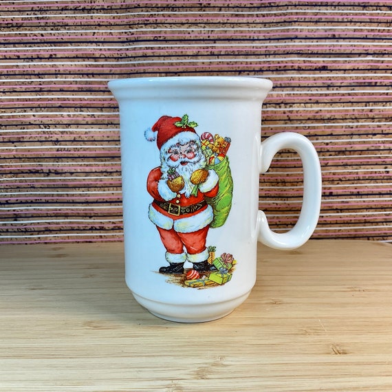 Vintage 1970s Churchill Santa Claus ‘ Merry Christmas’ Mug / Father Xmas / Retro Tableware / Vintage Seasonal Gift For Christmas Morning Tea