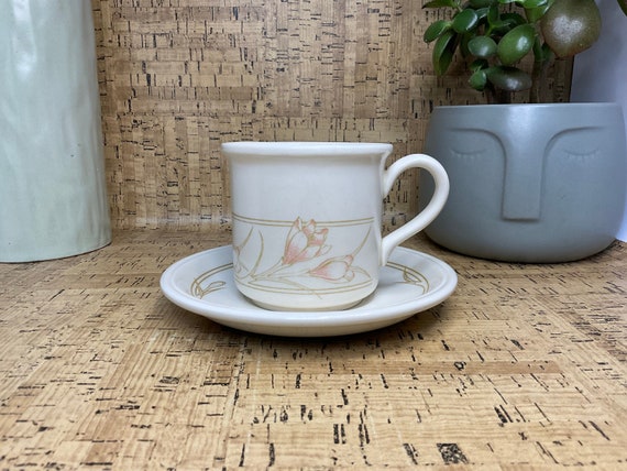 Biltons Spring Bouquet Crocus Pattern Cup and Saucer Sets. 1980s Vintage.