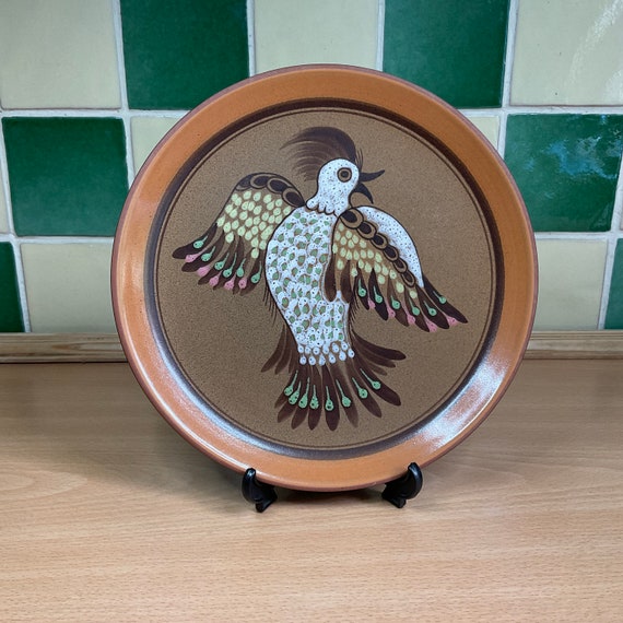 Porta Celi Spain Decorative Bird Plate. 1970s Vintage.