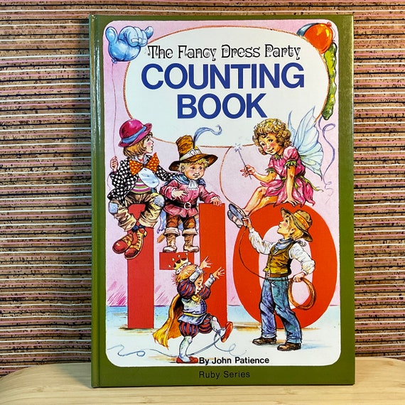 The Fancy Dress Party Counting Book (Ruby Series), Illustrated by John Patience - Large Hardback, Peter Haddock Ltd, c1980s