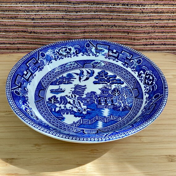 Blue willow soup bowls clearance