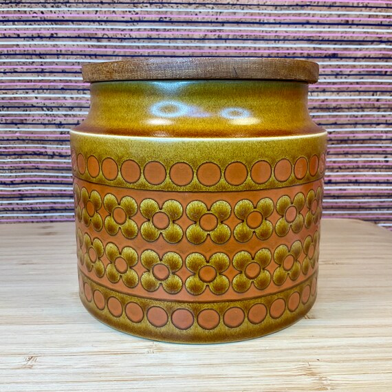 Vintage 1970s Hornsea ‘Saffron’ Small Storage Container / Jar / Kitchen Organisation / Home Decor Accessory / 70s Retro Style / Replacement