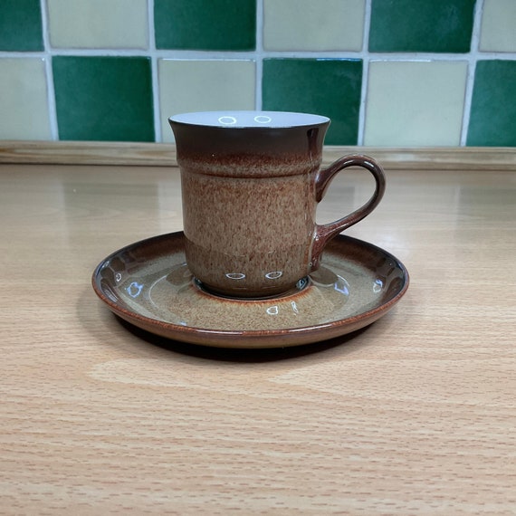 Denby Provençe Small Cup and Saucer Sets. 1980s Vintage.