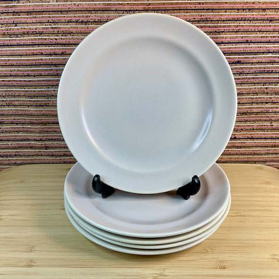 Bundle of 5 Poole Twintone Mushroom 16.5 cm Side Plates / 1930s -80s Vintage / Retro Tableware & Kitchen Crockery / Replacement Pieces