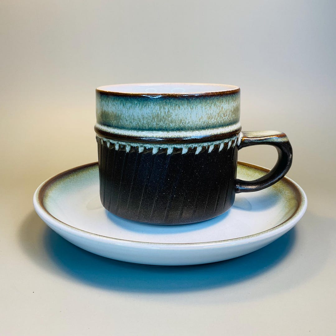 Denby Rondo Chic 1970s Denby Rondo Cup and Saucer Sets - Retro Kitchen Vibes in ...