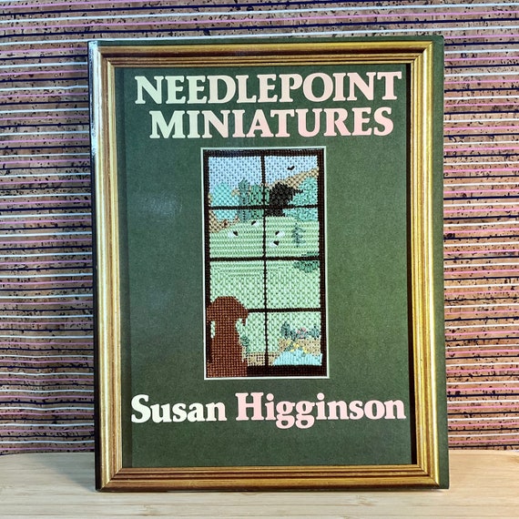 Vintage 1989 ‘Needlepoint Miniatures’ by Susan Higginson / Embroidery Stitch Chart /  Creative Sewing Techniques Patterns and Project Book