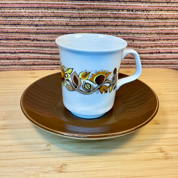 Vintage 1960s J and G Meakin Studio ‘Bali’ Espresso Cup and Saucer Sets / Retro Tableware & Kitchen Crockery / Home Decor Accessory / Gift