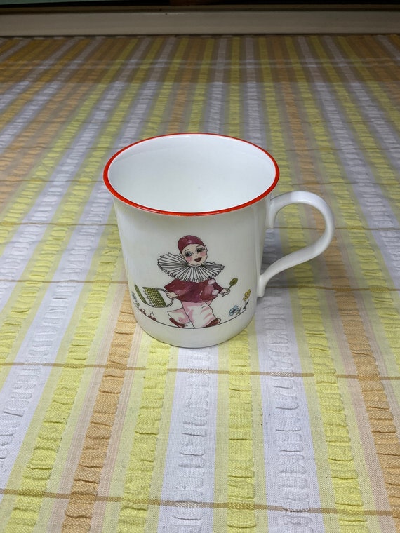 Crown Trent Bone China ‘Pierrot’ Mug.