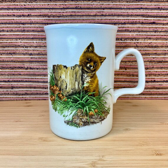 Vintage 1970s Ashdale Fox Cub Mug / Woodland Wildlife / Forest Animal / 70s Home Decor Accessory / Collectable Gift Mug / Fox Lover Gift