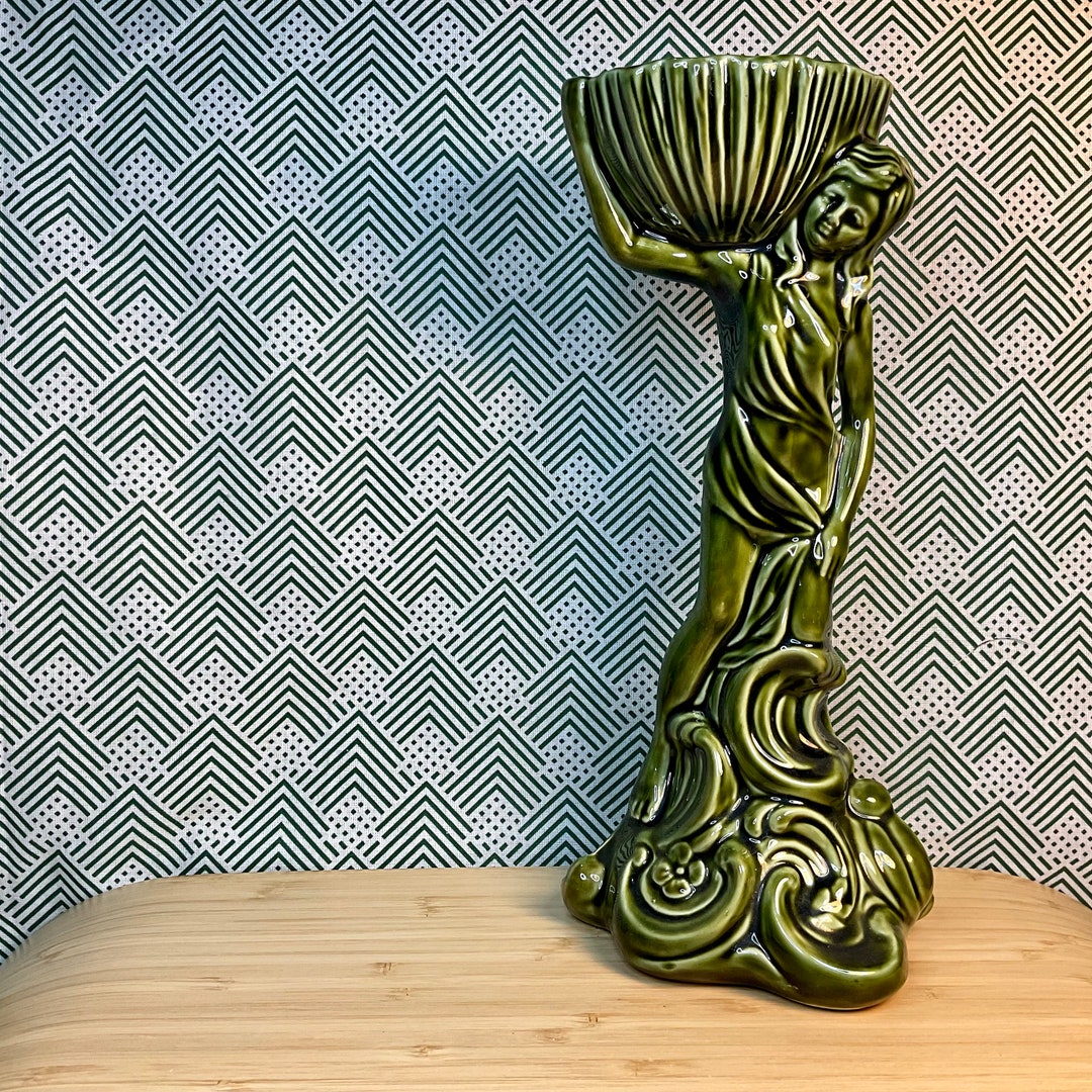 Vintage 1960s Churchill Water Carrier Vase / Goddess / Nymph / Aquarius