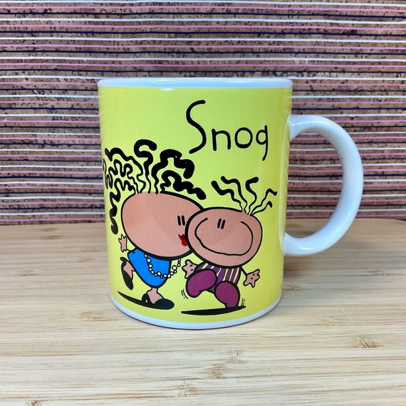 Vintage 2000s Bubblegum ‘Snog’ Mug / Retro Cartoon Cup / Carlton Cards / Gift Mug / Lover Girlfriend Boyfriend Partner / Kiss Love Happy