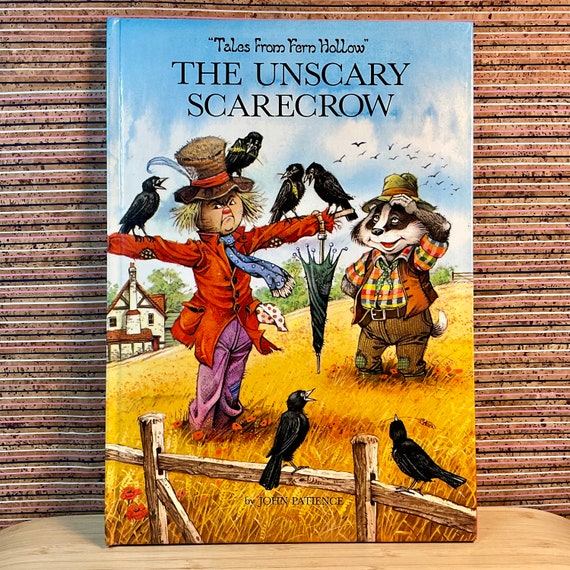 Tales From Fern Hollow: The Unscary Scarecrow, written & illustrated by John Patience - Large Hardback, Peter Haddock Ltd, circa early 1980s